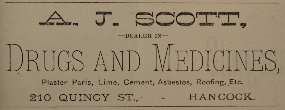 Holland directory ad - <i>1887-8 Hand-book and Guide to Hancock, Mich</i>